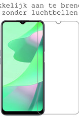 BASEY. Hoes Geschikt voor OPPO A16 Hoesje Bookcase Hoes Flip Case Book Cover Met 2x Screenprotector - Hoesje Geschikt voor OPPO A16 Hoes Book Case Hoesje - Rood