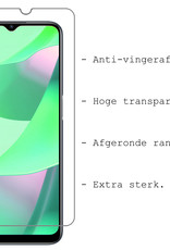 BASEY. Hoes Geschikt voor OPPO A16 Hoesje Siliconen Back Cover Case Met Screenprotector - Hoesje Geschikt voor OPPO A16 Hoes Cover Hoesje - Lila