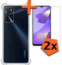 Nomfy OPPO A16 Hoesje Shockproof Met 2x Screenprotector