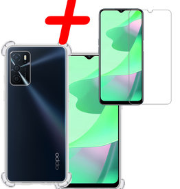BASEY. BASEY. OPPO A16 Hoesje Shockproof Met Screenprotector