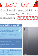 BASEY. Screenprotector Geschikt voor Lenovo Tab P11 Pro Screenprotector Tempered Glass - Screenprotector Geschikt voor Lenovo Tab P11 Pro Screen Protector Beschermglas