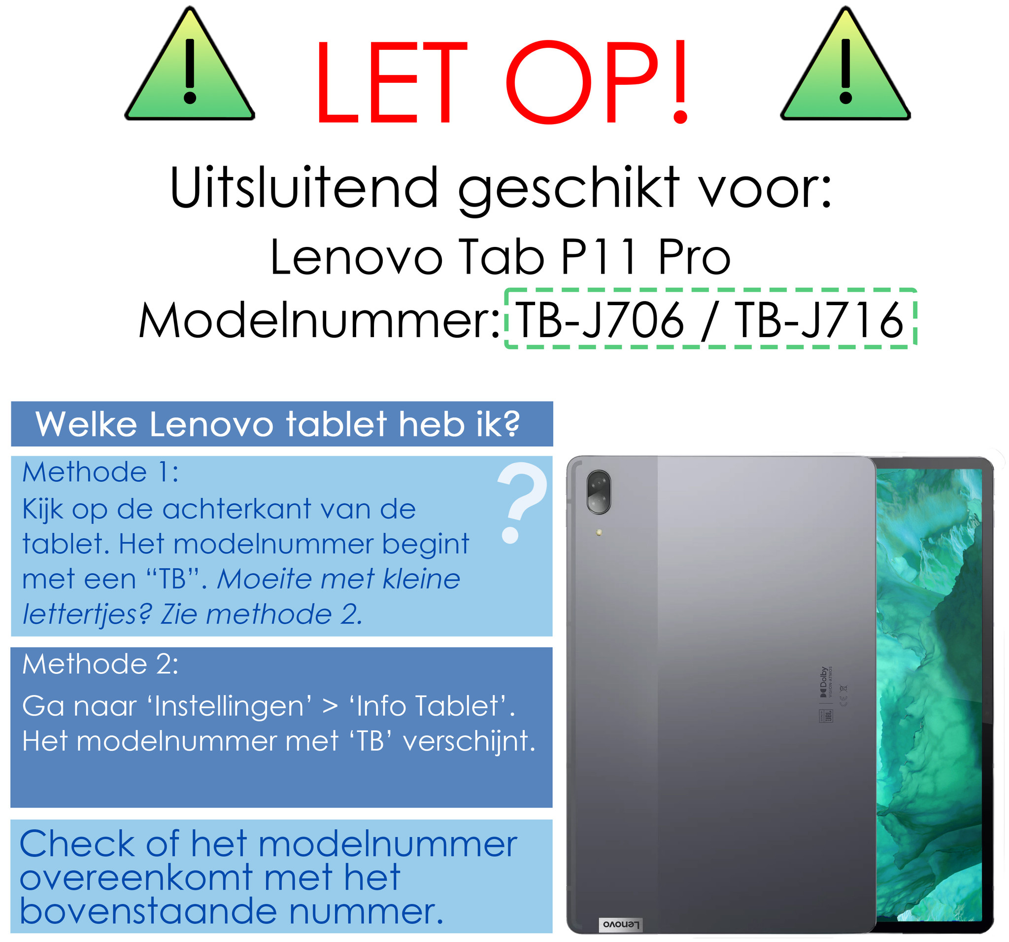 NoXx Screenprotector Geschikt voor Lenovo Tab P11 Pro Screenprotector Bescherm Glas Screen Protector - 3x