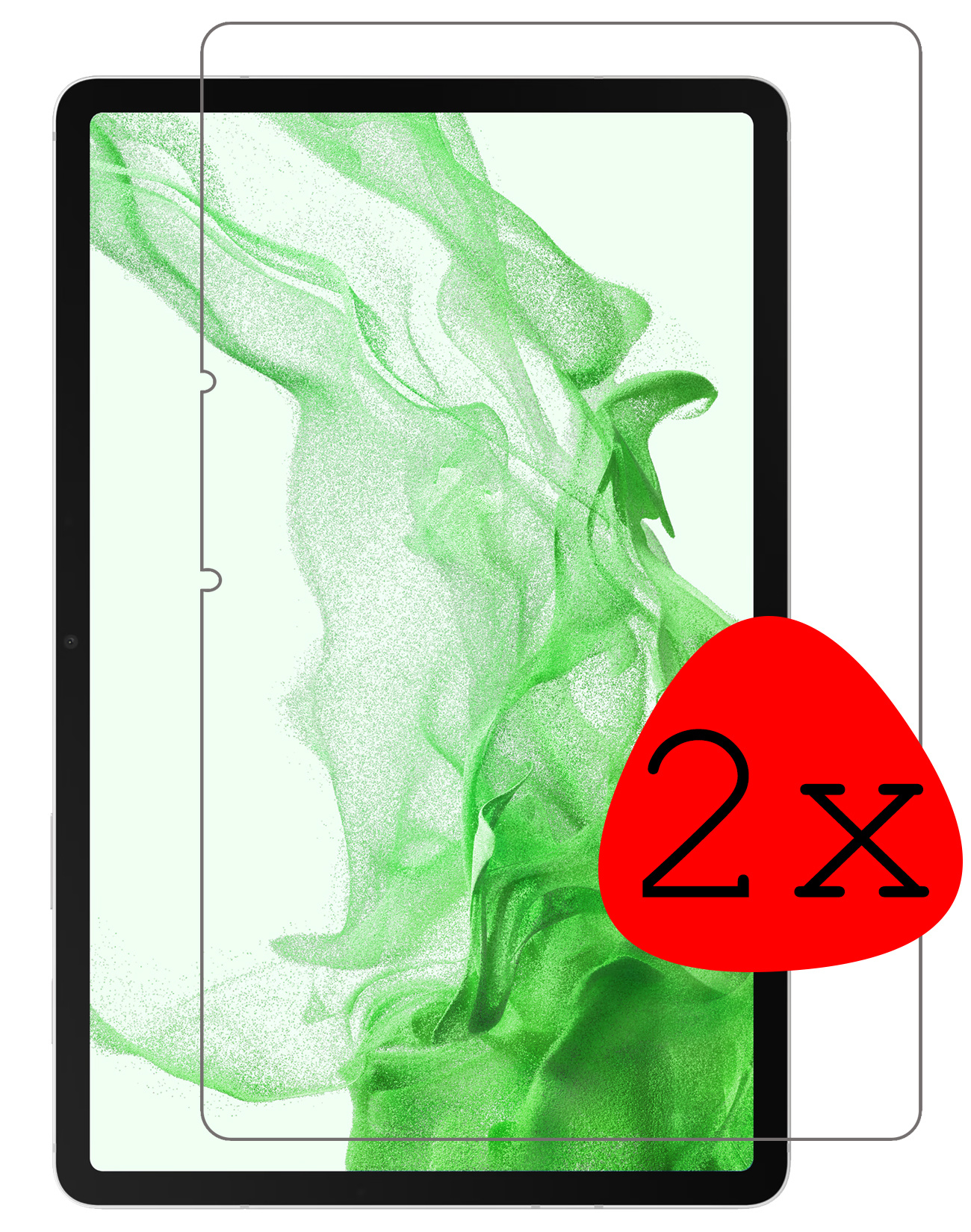 BASEY. Screenprotector Geschikt voor Samsung Galaxy Tab S8 Screenprotector Tempered Glass - Screenprotector Geschikt voor Samsung Tab S8 Screen Protector Beschermglas - 2 Stuks