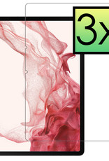 NoXx Screenprotector Geschikt voor Samsung Galaxy Tab S8 Screenprotector Bescherm Glas Screen Protector - 3x
