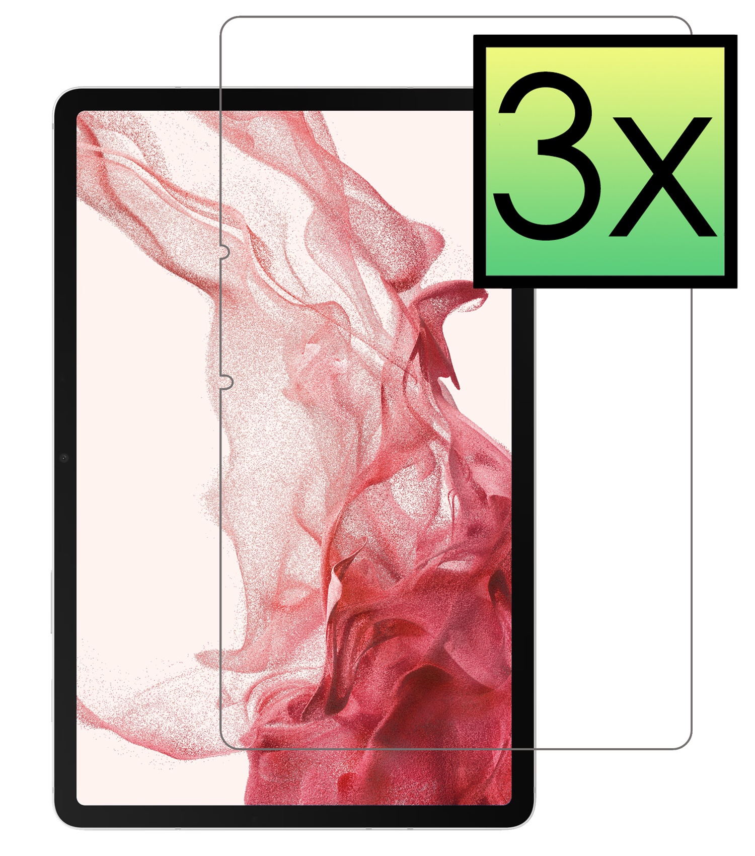 NoXx Screenprotector Geschikt voor Samsung Galaxy Tab S8 Screenprotector Bescherm Glas Screen Protector - 3x