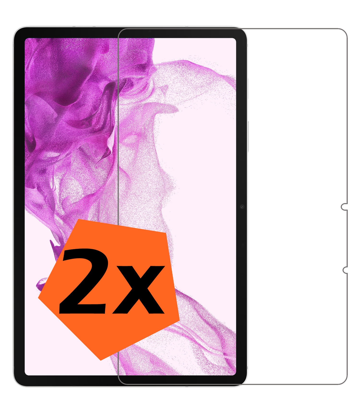 Nomfy Screenprotector Geschikt voor Samsung Galaxy Tab S8 Screenprotector Bescherm Glas - Screen Protector Geschikt voor Samsung Tab S8 Screenprotector Tempered Glass - 2 PACK