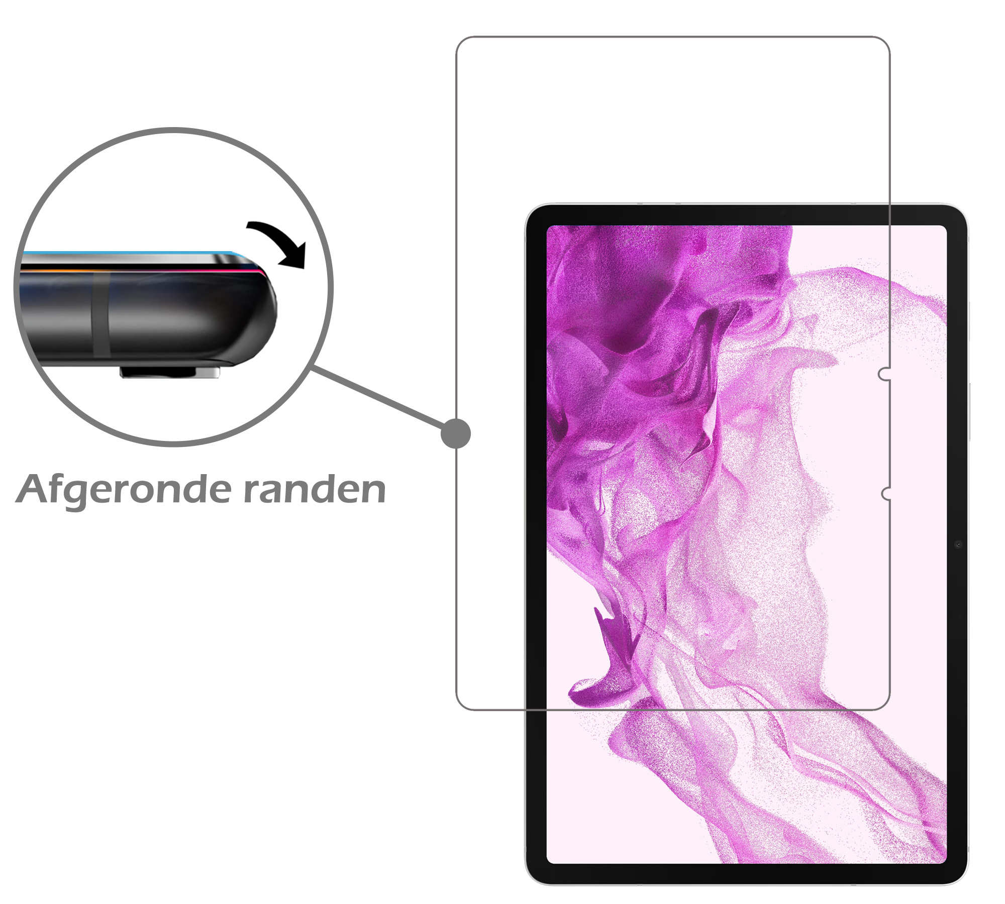 Nomfy Screenprotector Geschikt voor Samsung Galaxy Tab S8 Screenprotector Bescherm Glas - Screen Protector Geschikt voor Samsung Tab S8 Screenprotector Tempered Glass - 3 PACK
