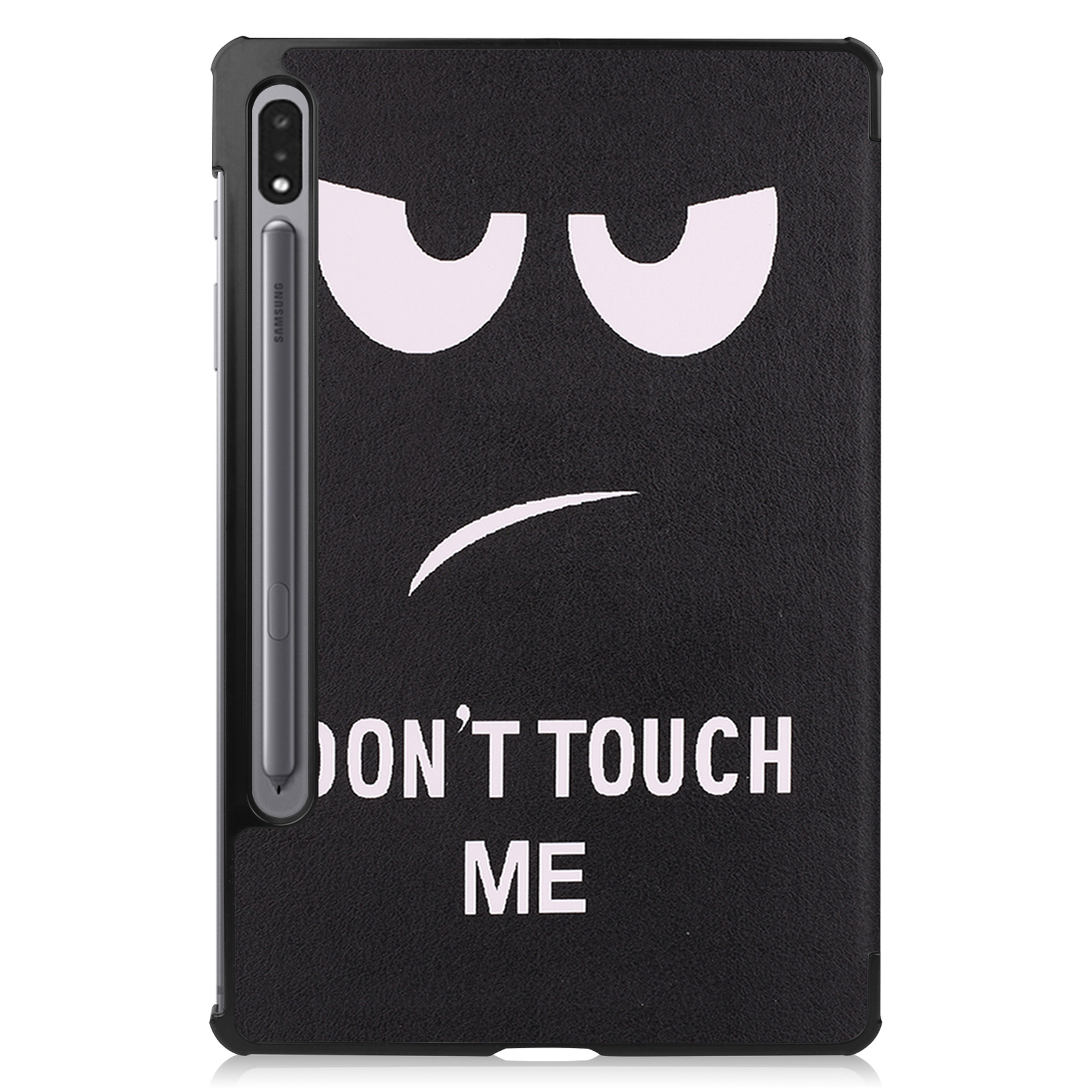 NoXx Samsung Galaxy Tab S8 Hoesje Case Hard Cover Met S Pen Uitsparing Hoes Book Case Don't Touch Me