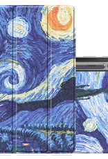 NoXx Samsung Galaxy Tab S8 Hoesje Case Hard Cover Met S Pen Uitsparing Hoes Book Case Sterrenhemel