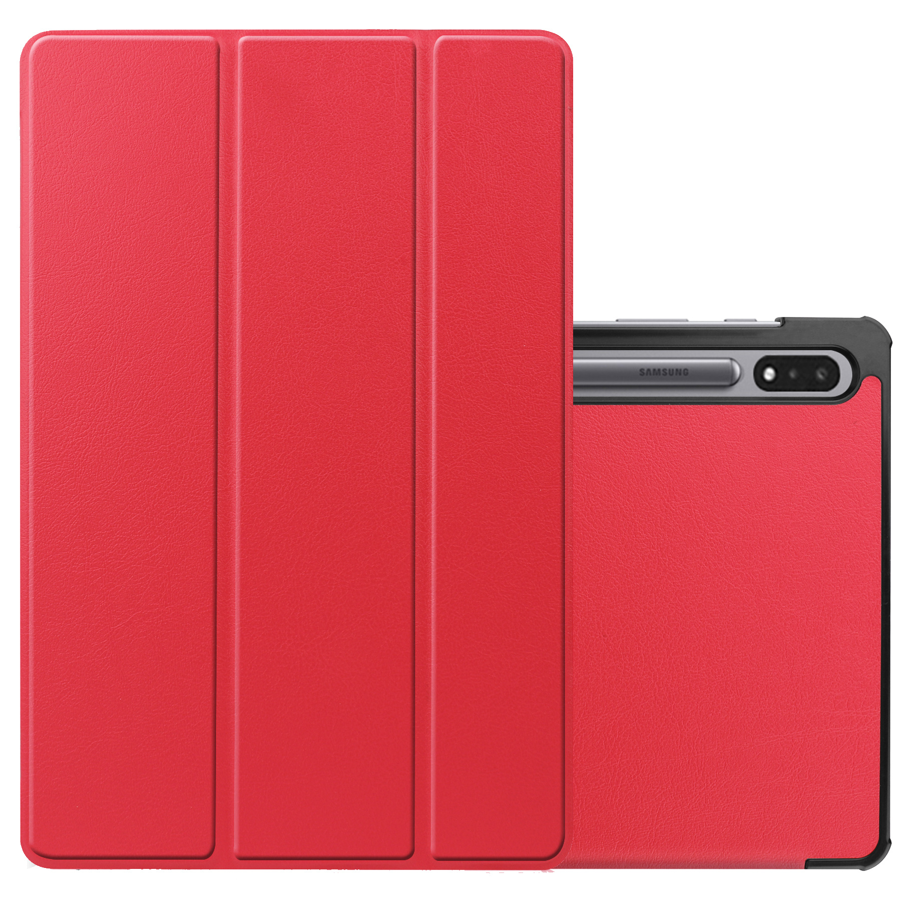 NoXx Hoesje Geschikt voor Samsung Galaxy Tab S8 Hoesje Case Hard Cover Hoes Book Case - Rood