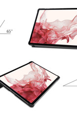 NoXx Hoesje Geschikt voor Samsung Galaxy Tab S8 Hoesje Case Hard Cover Hoes Book Case - Rood