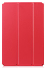 BASEY. Hoesje Geschikt voor Samsung Galaxy Tab S8 Hoes Case Tablet Hoesje Tri-fold - Hoes Geschikt voor Samsung Tab S8 Hoesje Hard Cover Bookcase Hoes - Rood