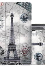 NoXx Hoesje Geschikt voor Samsung Galaxy Tab S8 Hoesje Case Hard Cover Hoes Book Case - Eiffeltoren