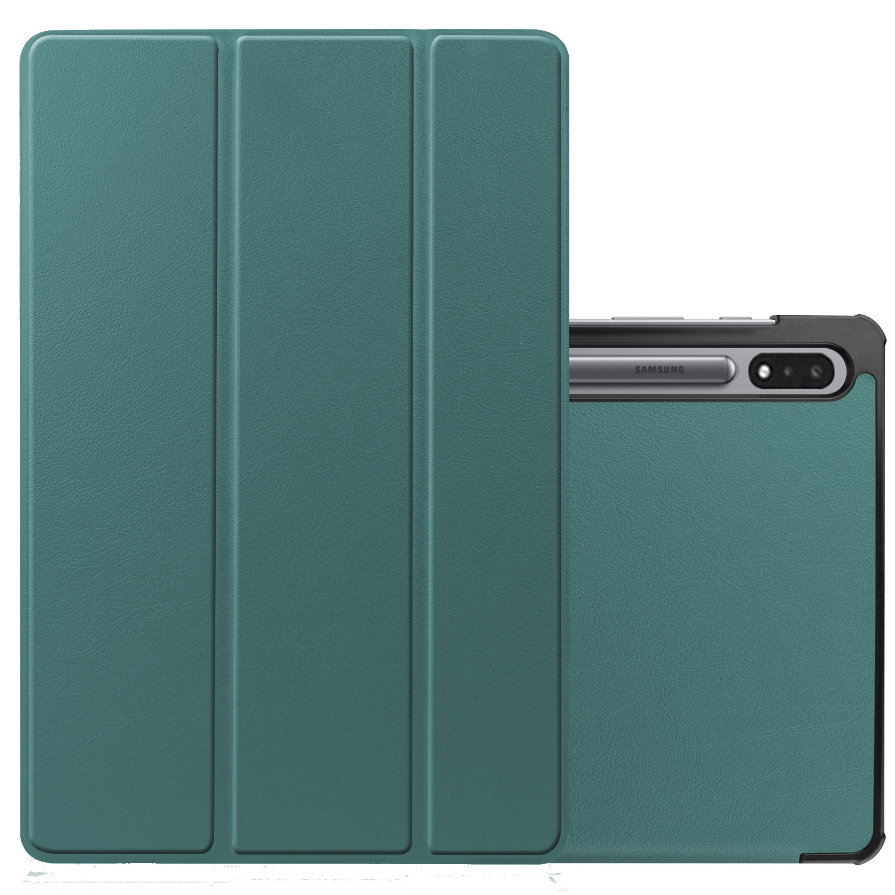 NoXx Samsung Galaxy Tab S8 Hoesje Case Hard Cover Met S Pen Uitsparing Hoes Book Case Donker Groen