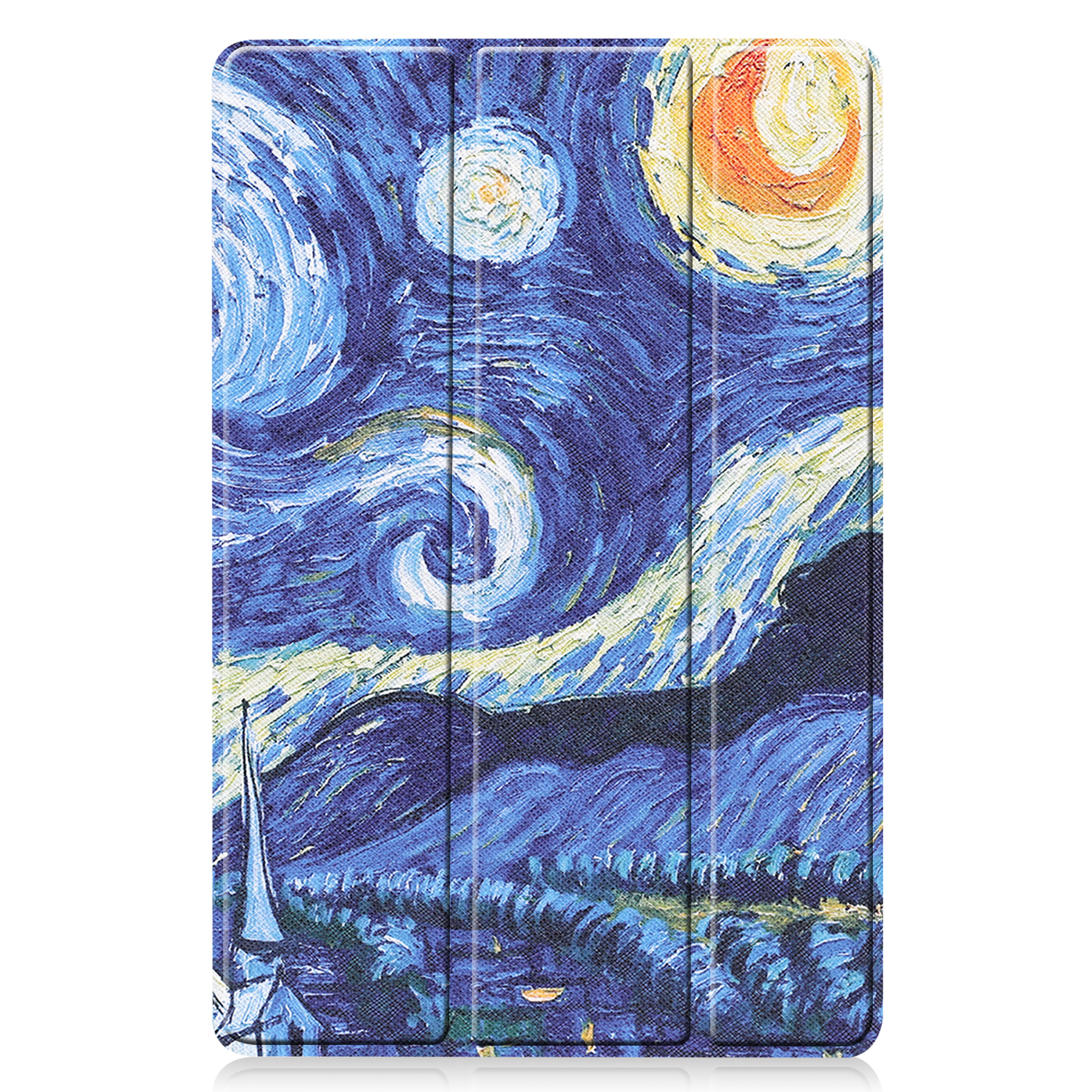 BASEY. Hoesje Geschikt voor Samsung Galaxy Tab S8 Hoes Case Tablet Hoesje Tri-fold - Hoes Geschikt voor Samsung Tab S8 Hoesje Hard Cover Bookcase Hoes - Sterrenhemel