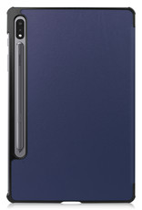 NoXx Hoesje Geschikt voor Samsung Galaxy Tab S8 Hoesje Case Hard Cover Hoes Book Case - Donkerblauw
