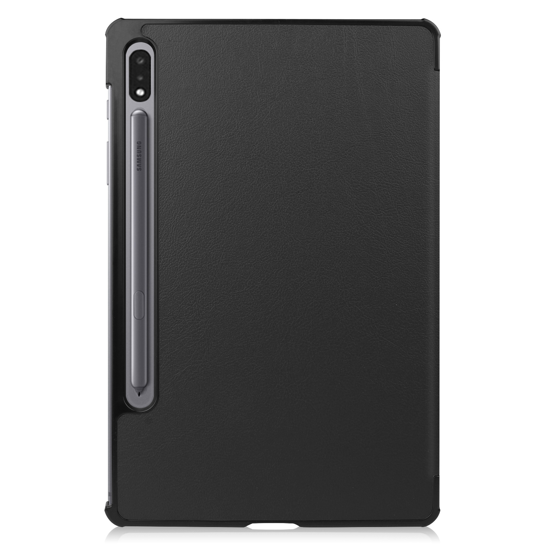 BASEY. Hoesje Geschikt voor Samsung Galaxy Tab S8 Hoes Case Tablet Hoesje Tri-fold - Hoes Geschikt voor Samsung Tab S8 Hoesje Hard Cover Bookcase Hoes - Zwart