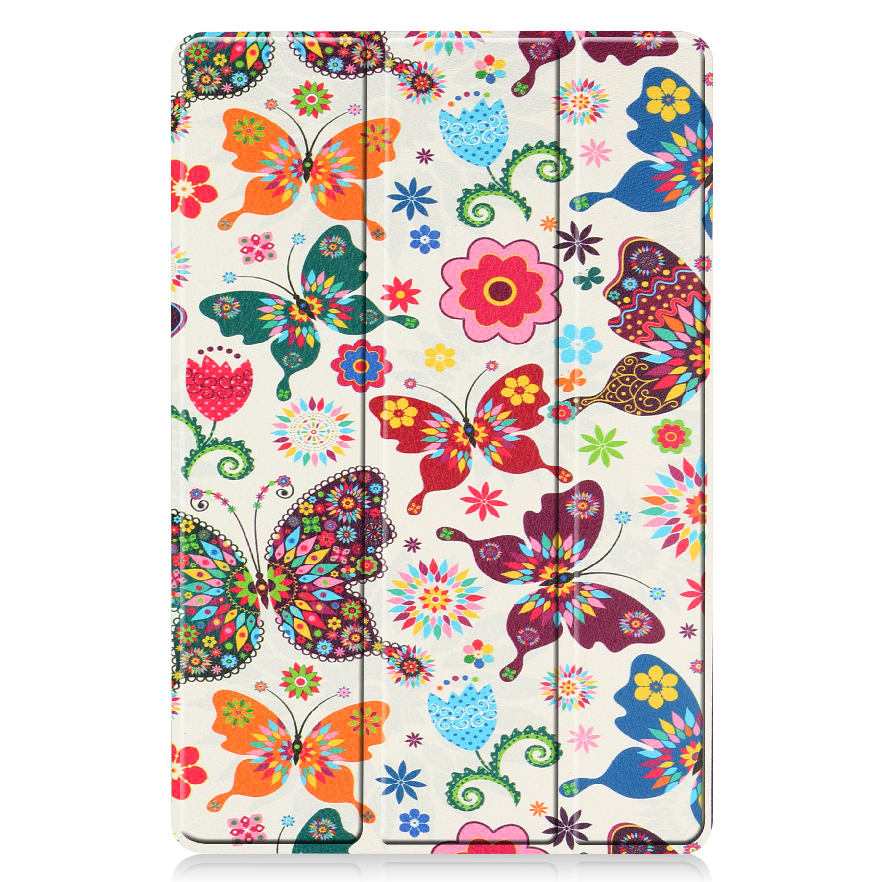 BASEY. Hoesje Geschikt voor Samsung Galaxy Tab S8 Hoes Case Tablet Hoesje Tri-fold - Hoes Geschikt voor Samsung Tab S8 Hoesje Hard Cover Bookcase Hoes - Vlinders