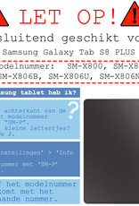 BASEY. Hoesje Geschikt voor Samsung Galaxy Tab S8 Plus Hoes Case Tablet Hoesje Tri-fold - Hoes Geschikt voor Samsung Tab S8 Plus Hoesje Hard Cover Bookcase Hoes - Graffity