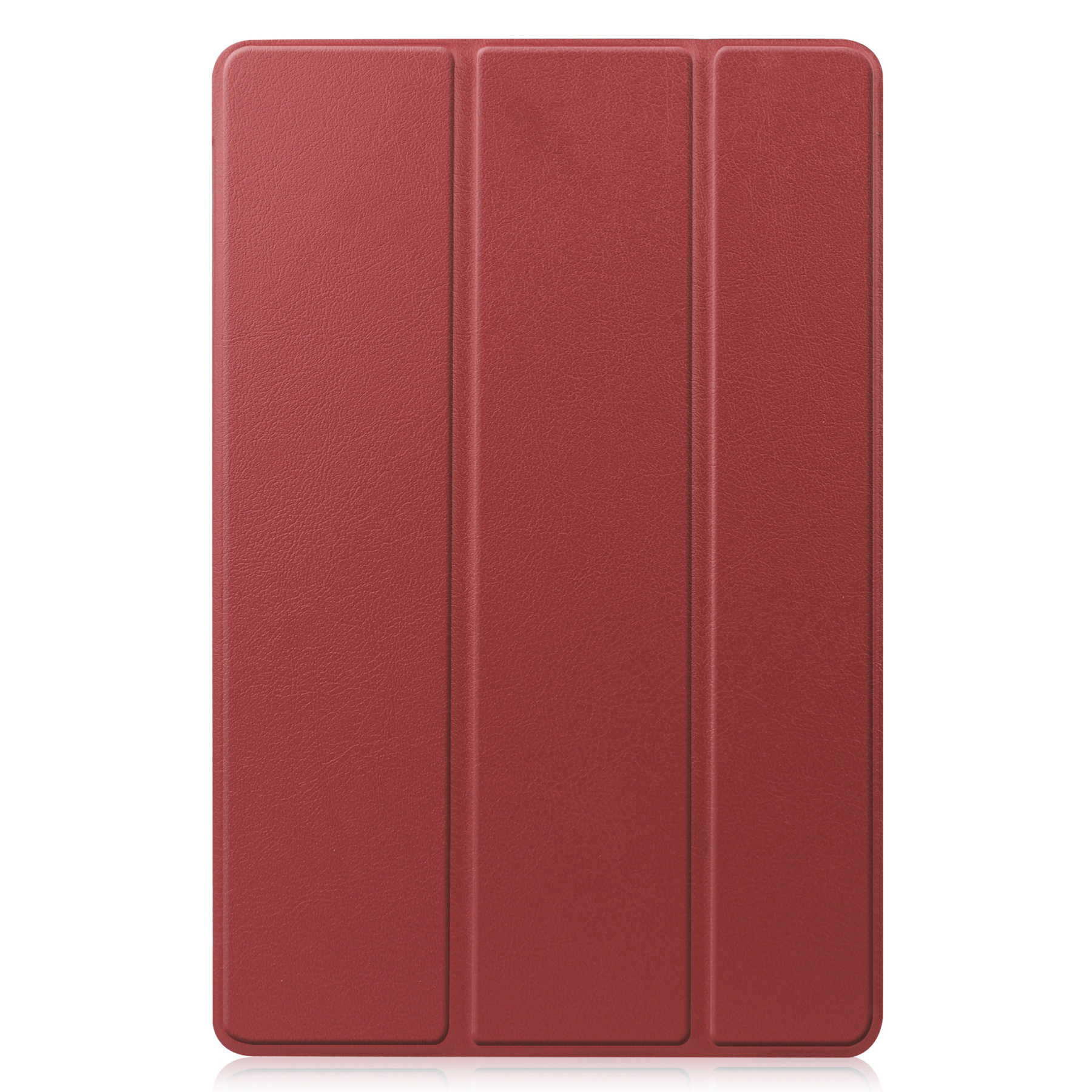 BASEY. Hoesje Geschikt voor Samsung Galaxy Tab S8 Hoes Case Tablet Hoesje Tri-fold Met Screenprotector - Hoes Geschikt voor Samsung Tab S8 Hoesje Hard Cover Bookcase Hoes - Donkerrood