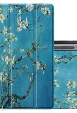 NoXx Hoesje Geschikt voor Samsung Galaxy Tab S8 Plus Hoesje Case Hard Cover Hoes Book Case - Bloesem