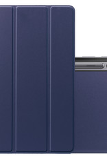 NoXx Hoesje Geschikt voor Samsung Galaxy Tab S8 Plus Hoesje Case Hard Cover Hoes Book Case - Donkerblauw