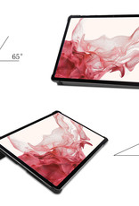 NoXx Hoesje Geschikt voor Samsung Galaxy Tab S8 Plus Hoesje Case Hard Cover Hoes Book Case - Donkerrood