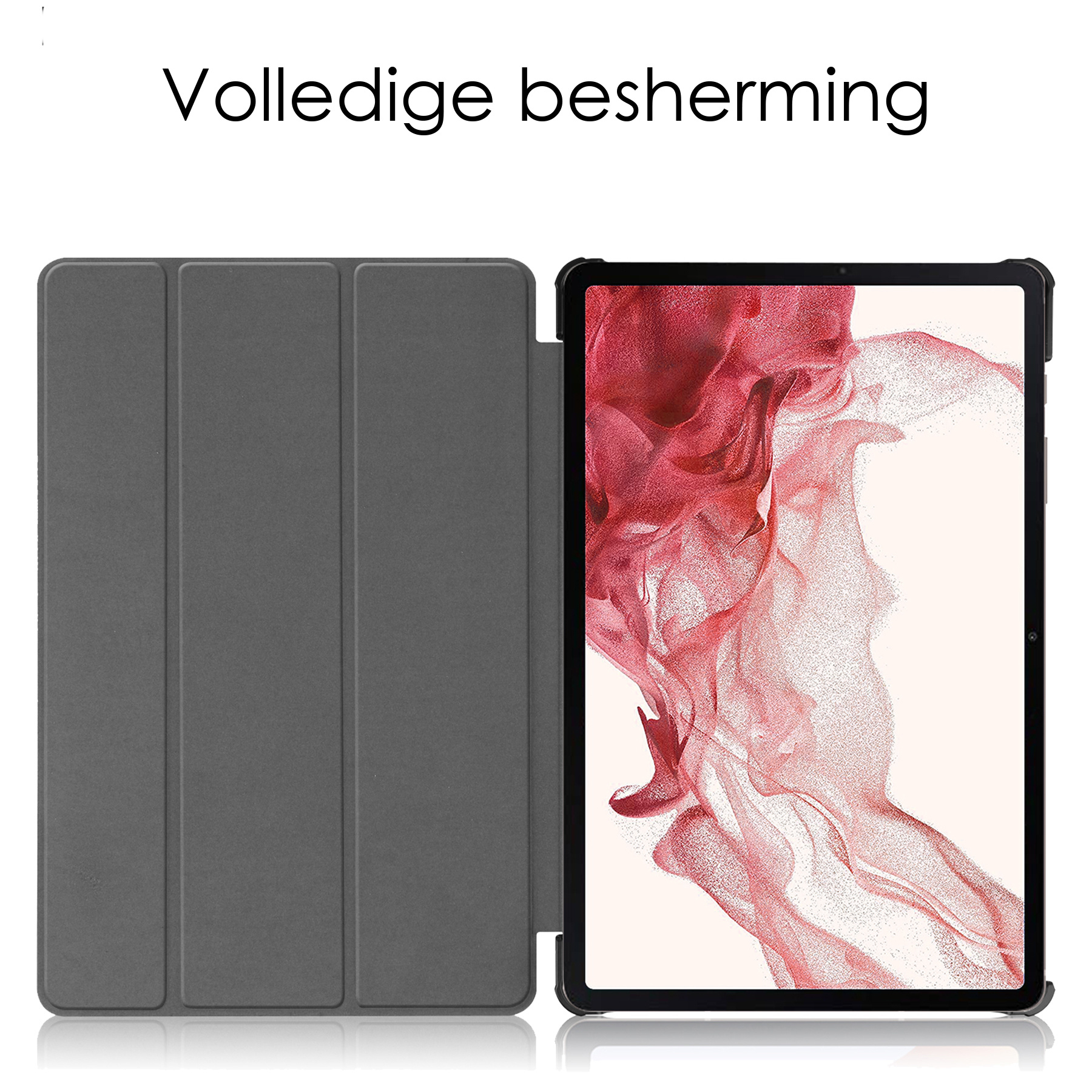 NoXx Hoesje Geschikt voor Samsung Galaxy Tab S8 Plus Hoesje Case Hard Cover Hoes Book Case - Donkerrood