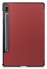 NoXx Hoesje Geschikt voor Samsung Galaxy Tab S8 Plus Hoesje Case Hard Cover Hoes Book Case - Donkerrood