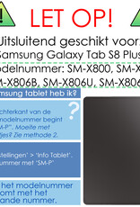NoXx Hoesje Geschikt voor Samsung Galaxy Tab S8 Plus Hoesje Case Hard Cover Hoes Book Case - Eiffeltoren