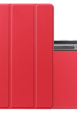 NoXx Hoesje Geschikt voor Samsung Galaxy Tab S8 Plus Hoesje Case Hard Cover Hoes Book Case - Rood