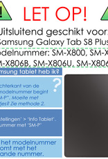 NoXx Samsung Galaxy Tab S8 Plus Hoesje Case Hard Cover Met S Pen Uitsparing Hoes Book Case Vlinder