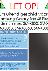 NoXx Samsung Galaxy Tab S8 Plus Hoesje Case Hard Cover Met S Pen Uitsparing Hoes Book Case Zwart