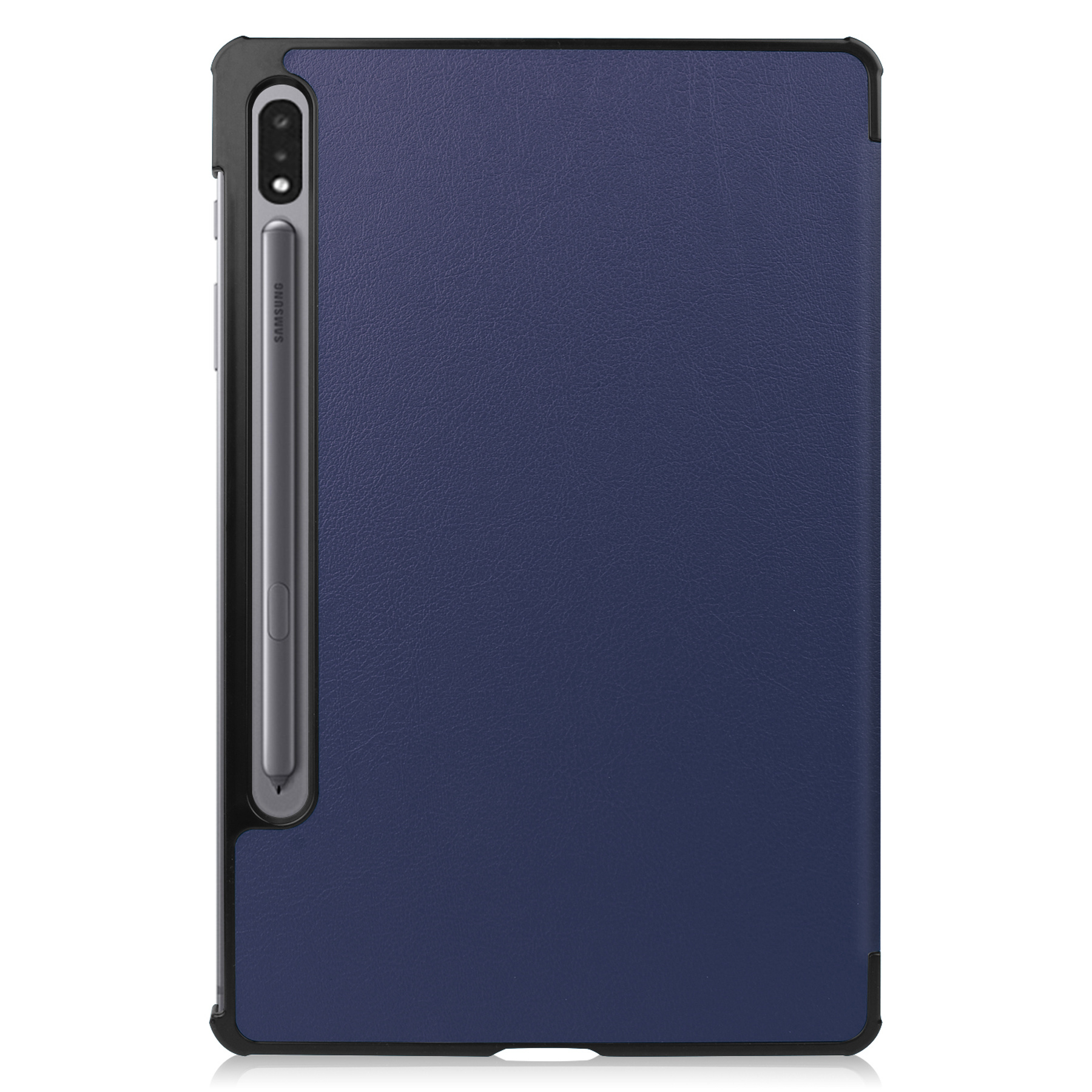 Nomfy Samsung Galaxy Tab S8 Plus Hoesje 12,4 inch Case Donker Blauw - Samsung Galaxy Tab S8 Plus Hoes Hardcover Hoesje Bookcase Met Uitsparing S Pen - Donker Blauw