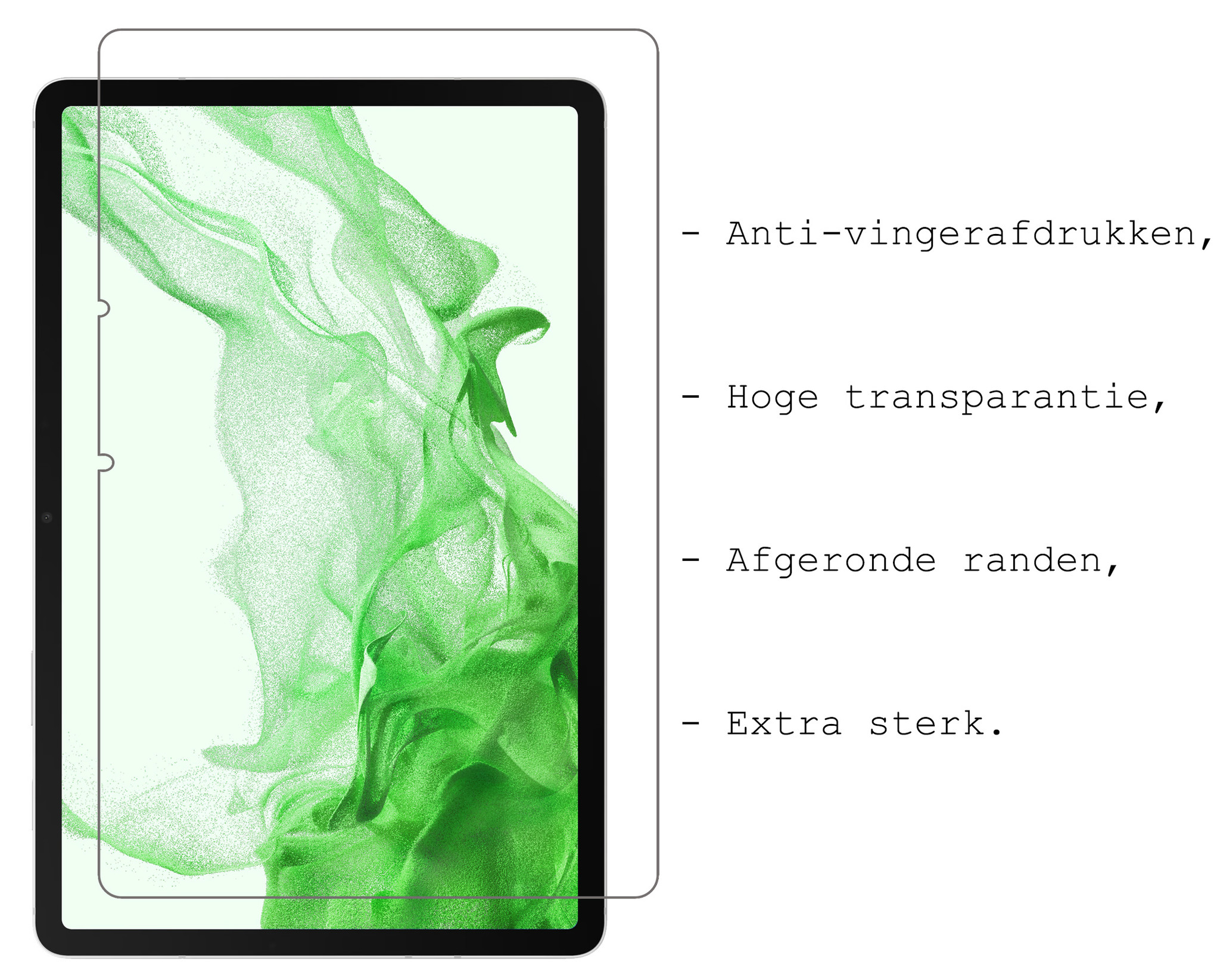 BASEY. Screenprotector Geschikt voor Samsung Galaxy Tab S8 Plus Screenprotector Tempered Glass - Screenprotector Geschikt voor Samsung Tab S8 Plus Screen Protector Beschermglas