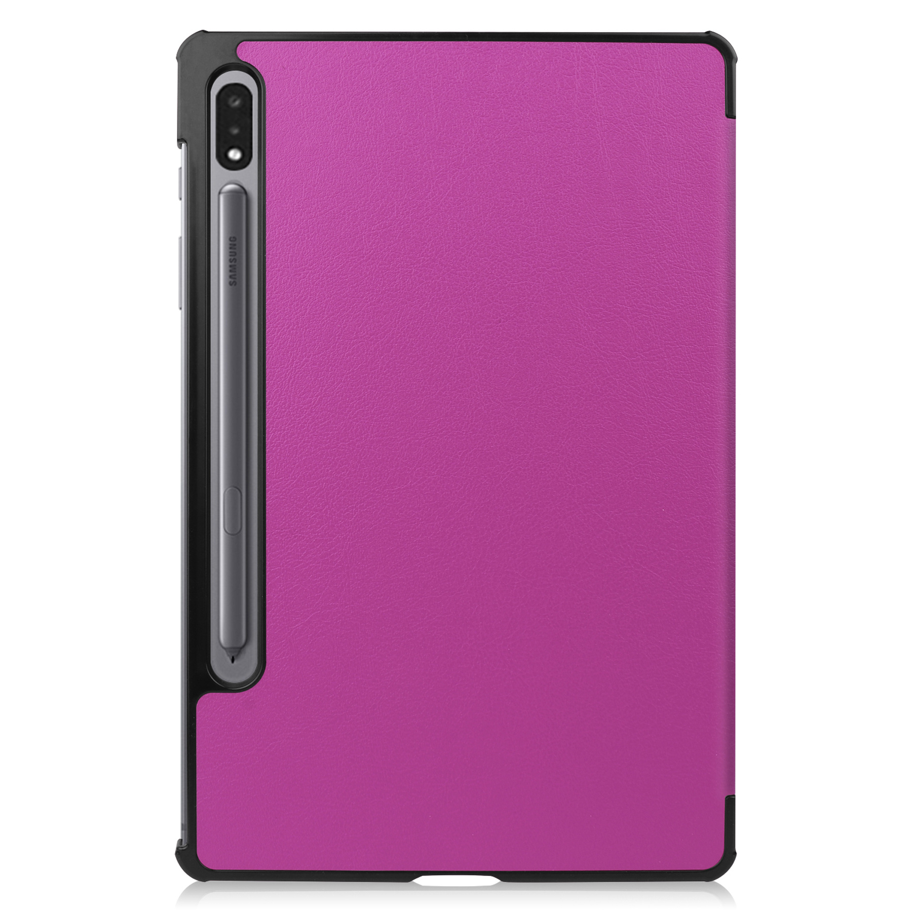 BASEY. Hoesje Geschikt voor Samsung Galaxy Tab S8 Ultra Hoes Case Tablet Hoesje Tri-fold - Hoes Geschikt voor Samsung Tab S8 Ultra Hoesje Hard Cover Bookcase Hoes - Paars
