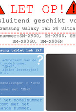 BASEY. Hoesje Geschikt voor Samsung Galaxy Tab S8 Ultra Hoes Case Tablet Hoesje Tri-fold - Hoes Geschikt voor Samsung Tab S8 Ultra Hoesje Hard Cover Bookcase Hoes - Rosé goud