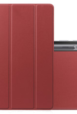 NoXx Hoesje Geschikt voor Samsung Galaxy Tab S8 Ultra Hoesje Case Hard Cover Hoes Book Case - Donkerrood