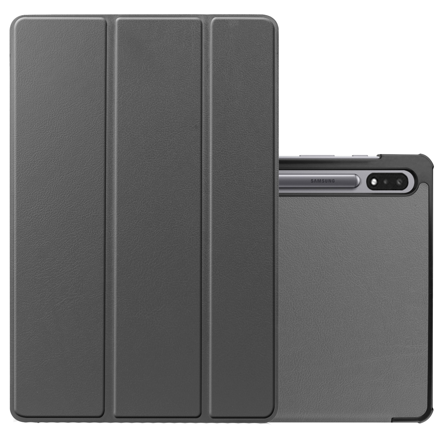 NoXx Samsung Galaxy Tab S8 Ultra Hoesje Case Hard Cover Met S Pen Uitsparing Hoes Book Case Grijs