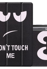NoXx Hoesje Geschikt voor Samsung Galaxy Tab S8 Ultra Hoesje Case Hard Cover Hoes Book Case - Don't Touch Me