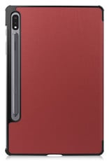 Nomfy Samsung Galaxy Tab S8 Ultra Hoesje 12,4 inch Case Donker Rood - Samsung Galaxy Tab S8 Ultra Hoes Hardcover Hoesje Bookcase Met Uitsparing S Pen - Donker Rood