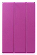 Nomfy Hoes Geschikt voor Samsung Galaxy Tab S8 Ultra Hoes Tri-fold Tablet Hoesje Case - Hoesje Geschikt voor Samsung Tab S8 Ultra Hoesje Hardcover Bookcase - Paars