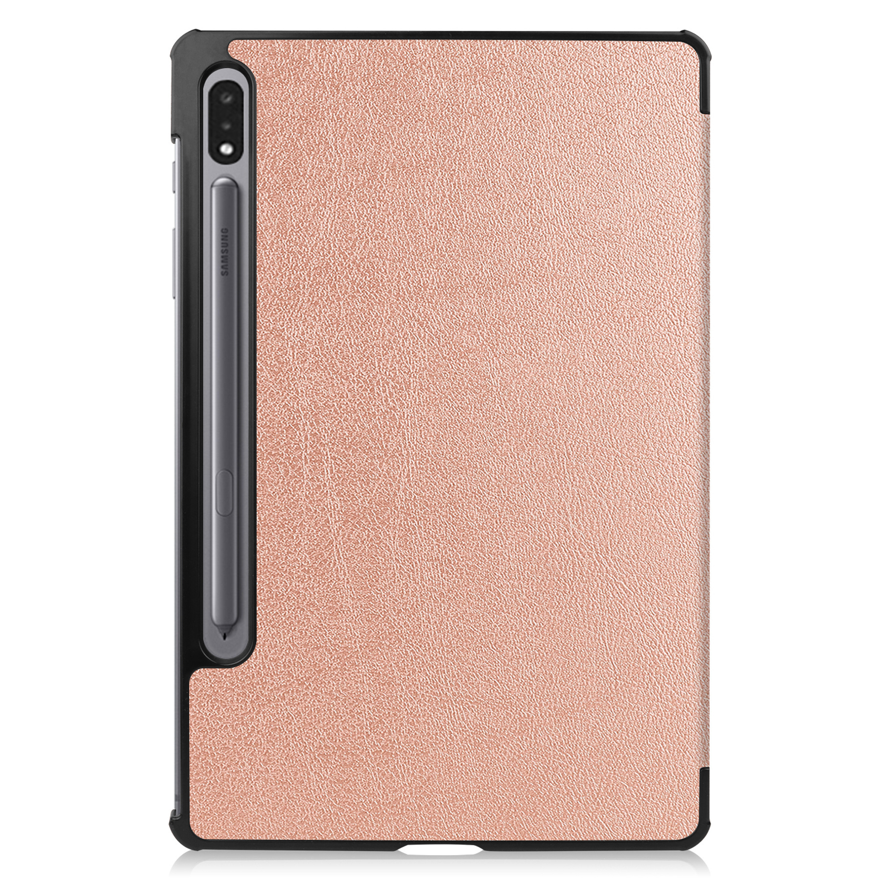 Samsung Galaxy Tab S8 Plus Hoes Case Met S Pen Uitsparing - Samsung Galaxy Tab S8 Plus Hoesje Rosé Goud - Samsung Tab S8 Plus Book Case Cover