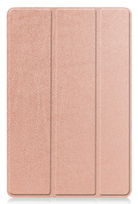 Samsung Galaxy Tab S8 Plus Hoes Case Met S Pen Uitsparing - Samsung Galaxy Tab S8 Plus Hoesje Rosé Goud - Samsung Tab S8 Plus Book Case Cover