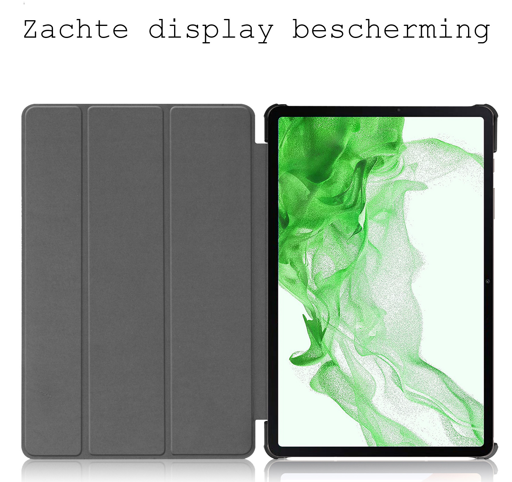 Hoesje Geschikt voor Samsung Galaxy Tab S8 Plus Hoes Case Tablet Hoesje Tri-fold Met Screenprotector - Hoes Geschikt voor Samsung Tab S8 Plus Hoesje Hard Cover Bookcase Hoes - Don't Touch Me