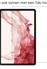 Hoesje Geschikt voor Samsung Galaxy Tab S8 Plus Hoesje Case Hard Cover Hoes Book Case Met Screenprotector - Bloesem