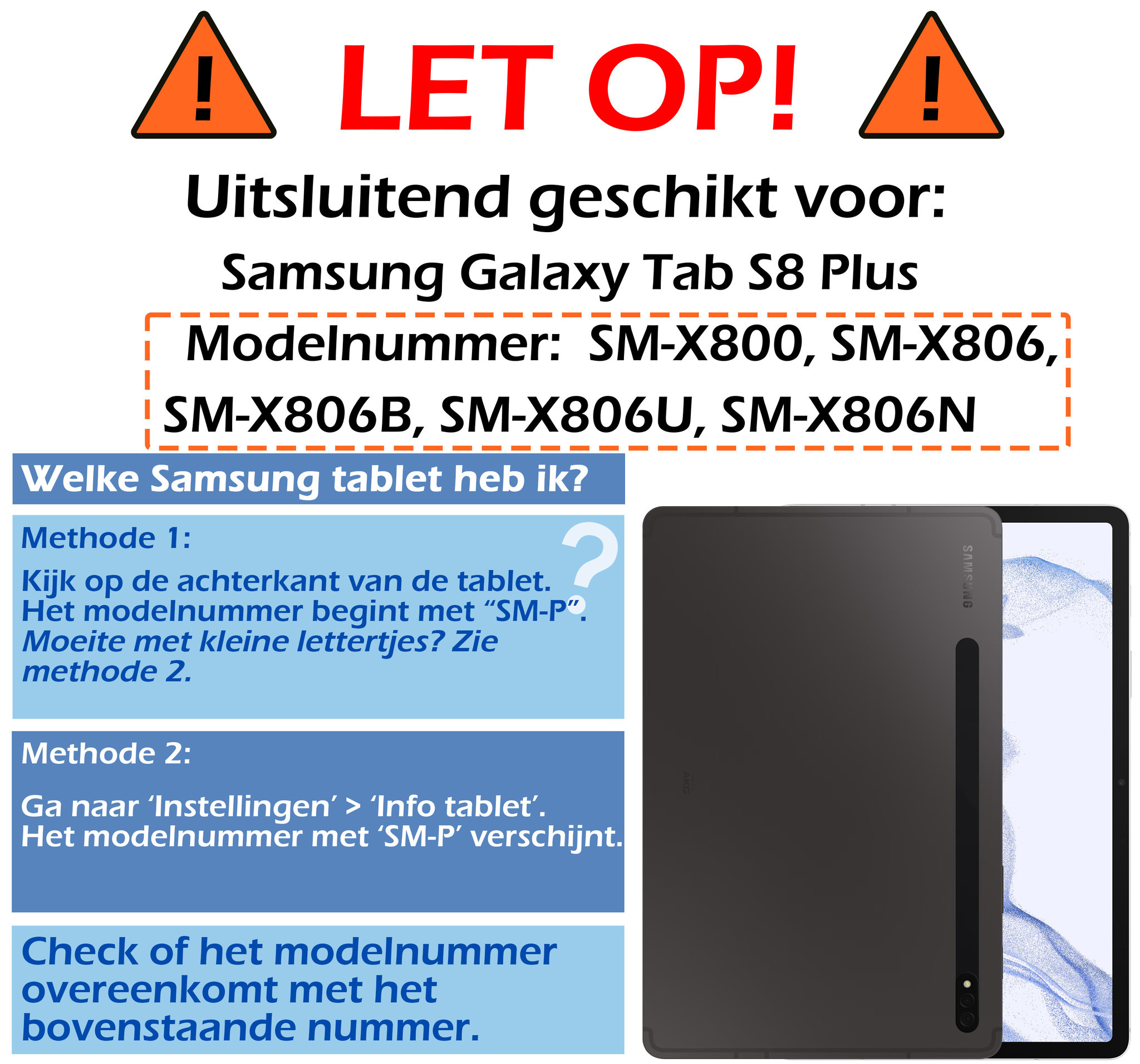 Nomfy Hoes Geschikt voor Samsung Galaxy Tab S8 Plus Hoes Tri-fold Tablet Hoesje Case Met Screenprotector - Hoesje Geschikt voor Samsung Tab S8 Plus Hoesje Hardcover Bookcase - Donkerrood