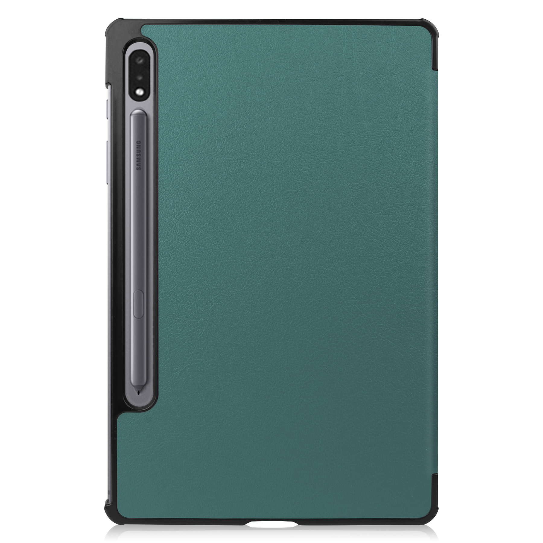 BASEY. Hoesje Geschikt voor Samsung Galaxy Tab S8 Ultra Hoes Case Tablet Hoesje Tri-fold Met Screenprotector - Hoes Geschikt voor Samsung Tab S8 Ultra Hoesje Hard Cover Bookcase Hoes - Donkergroen