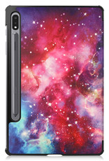 BASEY. Hoesje Geschikt voor Samsung Galaxy Tab S8 Ultra Hoes Case Tablet Hoesje Tri-fold Met Screenprotector - Hoes Geschikt voor Samsung Tab S8 Ultra Hoesje Hard Cover Bookcase Hoes - Galaxy