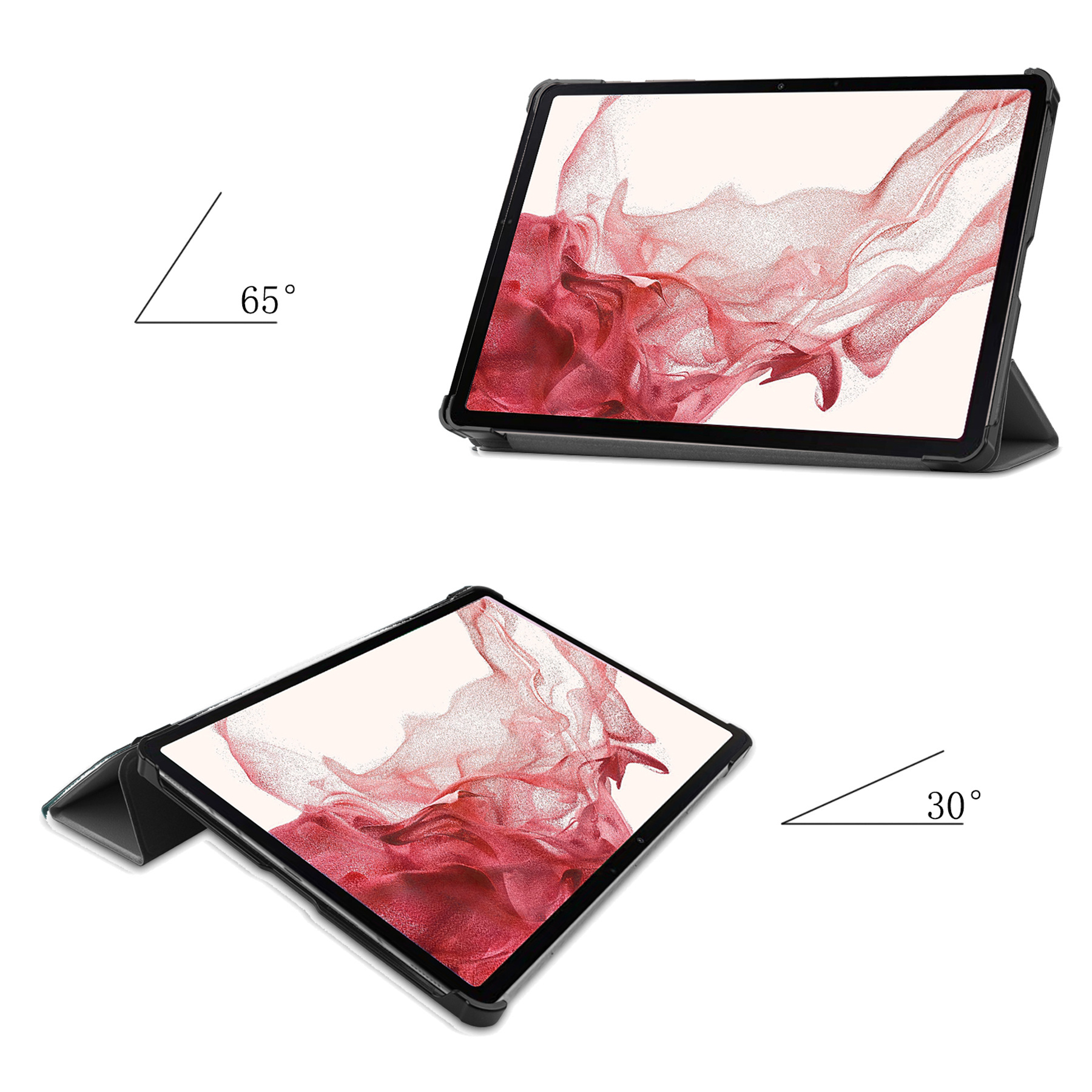 NoXx Hoesje Geschikt voor Samsung Galaxy Tab S8 Ultra Hoesje Case Hard Cover Hoes Book Case Met Screenprotector - Grijs